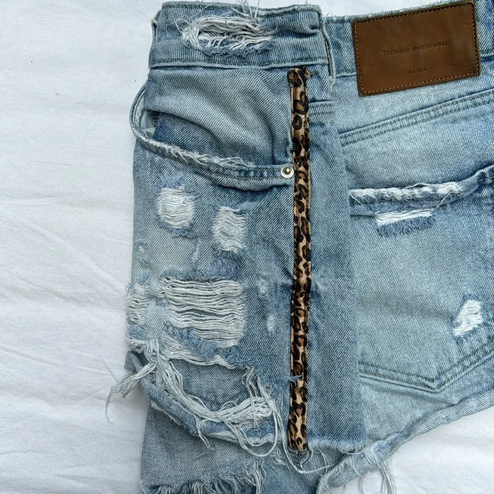 ZARA Distressed Denim Shorts